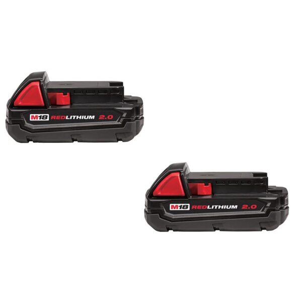 Milwaukee M18 18-Volt Lithium-Ion Compact Battery Pack 2.0Ah (2-Pack)
