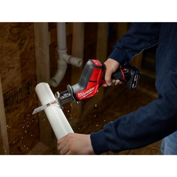 Milwaukee M12 FUEL 12-Volt Lithium-Ion Brushless Cordless HACKZALL Reciprocating Saw Kit with Free M12 LED Flood Light