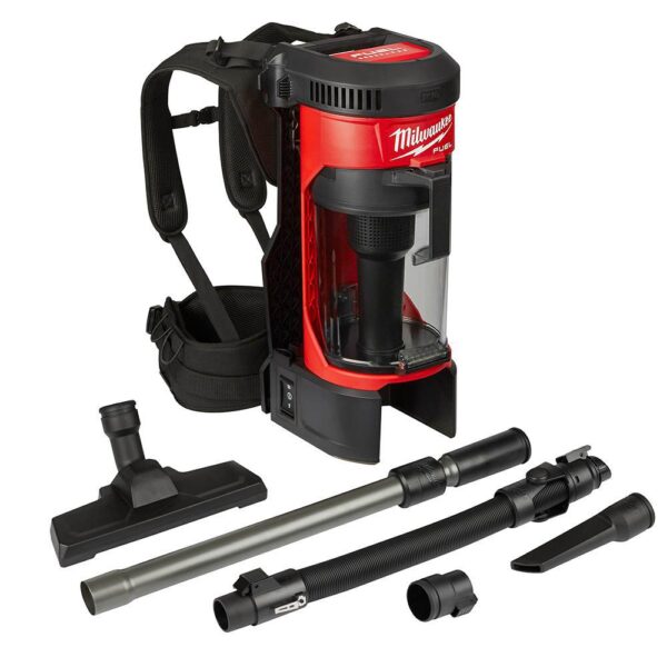 Milwaukee M18 FUEL 18-Volt Lithium-Ion Brushless Cordless Hammer Drill/Backpack Vacuum/Impact Driver with 4-Batteries