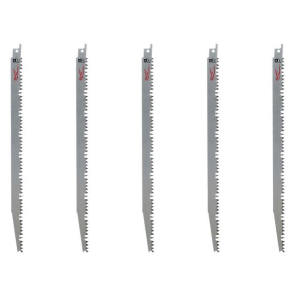 Milwaukee 12 in. 5 TPI Pruning SAWZALL Reciprocating Saw Blades (5-Pack)