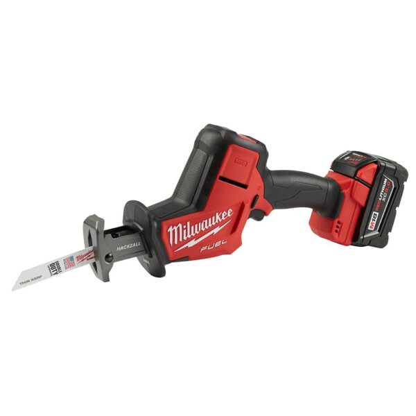 Milwaukee M18 FUEL 18-Volt Lithium-Ion Brushless Cordless HACKZALL Reciprocating Saw Kit with Carbide Teeth AX SAWZALL Blade