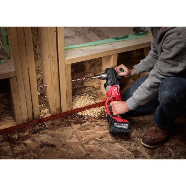 Milwaukee M18 FUEL 18-Volt Lithium-Ion Brushless Cordless Hole Hawg 1/2 in. Right Angle Drill Kit W/(2) 9.0Ah Batteries