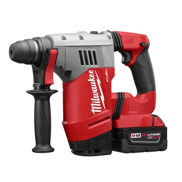 Milwaukee M18 FUEL 18-Volt Lithium-Ion Brushless Cordless 1-1/8 in. SDS-Plus Rotary Hammer w/(2) 5.0 Ah Batteries, Charger, Case