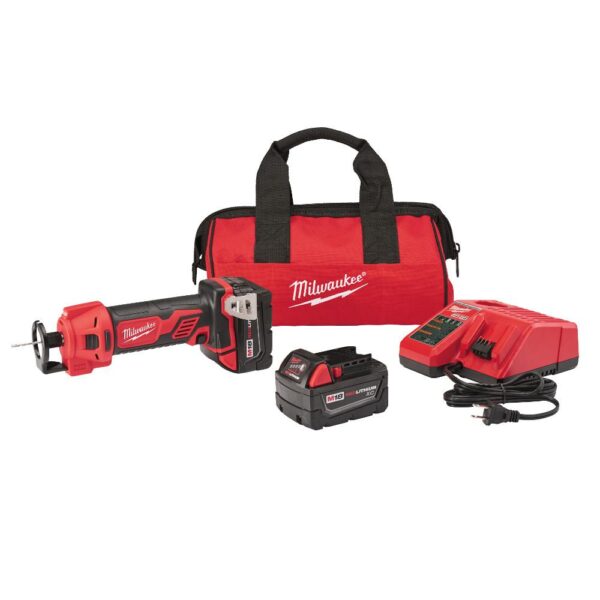 Milwaukee M18 18-Volt Lithium-Ion Cordless Rotary Cut Out Tool Kit with Two 3.0 Ah Batteries, Charger and Tool Bag