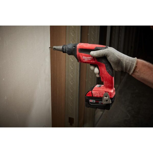 Milwaukee M18 FUEL 18-Volt Lithium-Ion Brushless Cordless Drywall Screw Gun Kit with (2) 5.0Ah Batteries, Charger and Tool Bag
