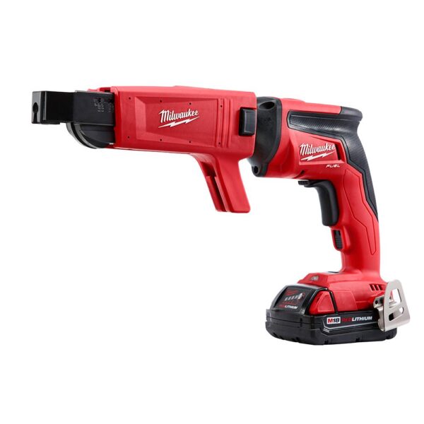 Milwaukee M18 FUEL 18-Volt Lithium-Ion Brushless Cordless Drywall Screw Gun Compact Kit with Collated Screw Gun Attachment