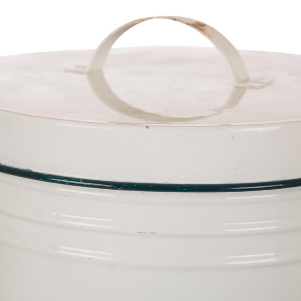 Glitzhome 13 in. H Farmhouse Enamel Metal Canister