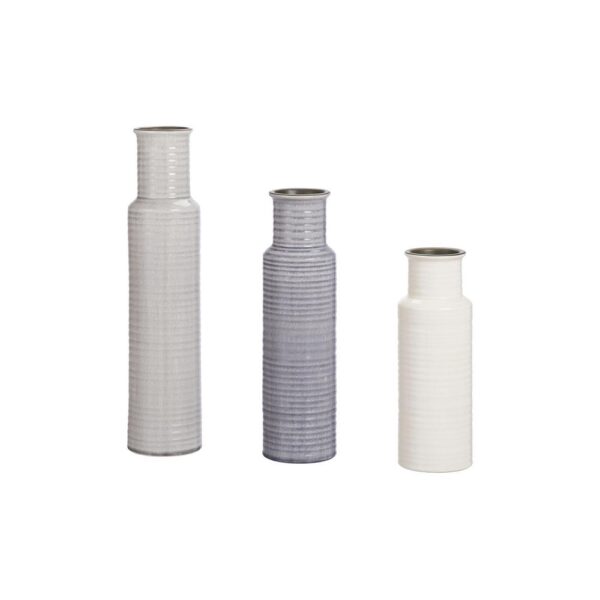 Home Decorators Collection Home Decorators Collection Stone Grey, Shadow Grey and White Ceramic Decorative Vases (Set of 3)