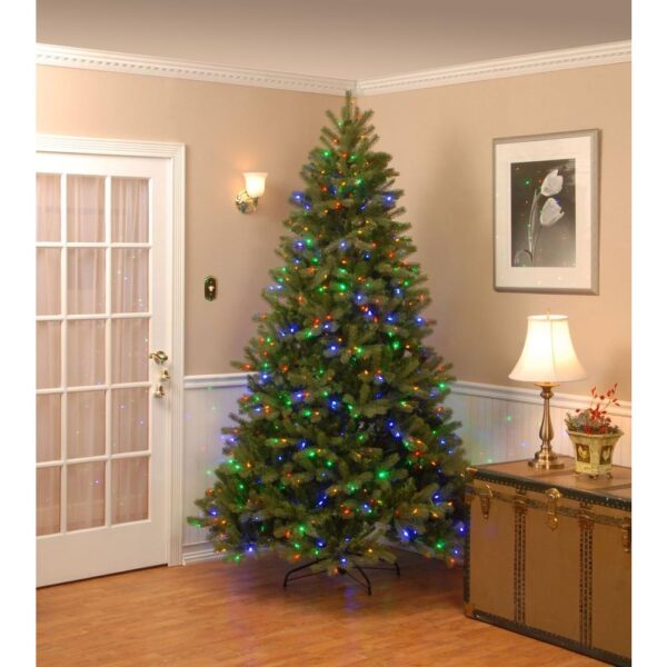 National Tree Company 10 ft. Downswept Douglas Fir Artificial Christmas Tree with Dual Color LED Lights