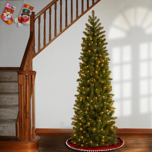 National Tree Company 6.5 ft. Downswept Douglas Slim Fir Artificial Christmas Tree with Clear Lights