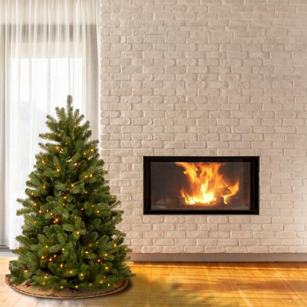 National Tree Company 4-1/2 ft. Feel Real Newberry Spruce Hinged Tree with 450 Dual Color LED Lights