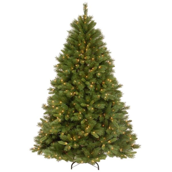 National Tree Company 7-1/2 ft. Winchester Pine Hinged Artificial Christmas Tree with 500 Clear Lights