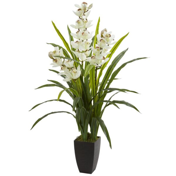 Nearly Natural Indoor 45 in. Cymbidium Orchid Artificial Plant