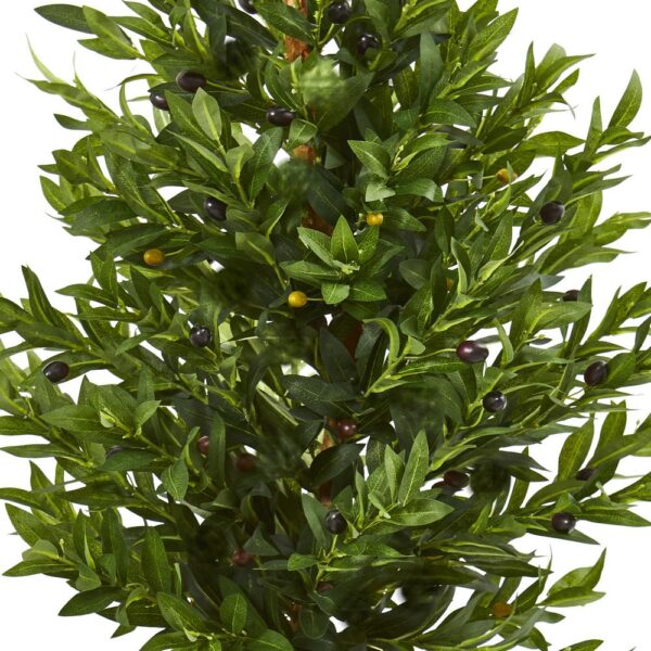 Nearly Natural Indoor 40-In. Olive Cone Topiary Artificial Tree in Decorative Planter