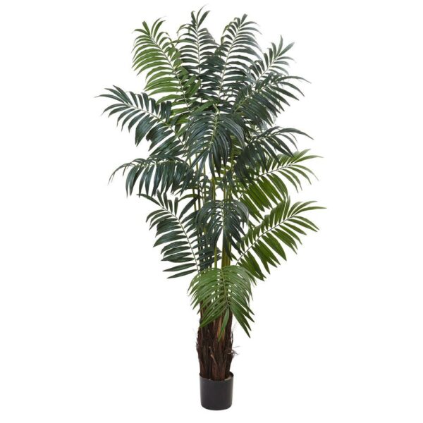 Nearly Natural 7.5 ft. Bulb Areca Palm Tree