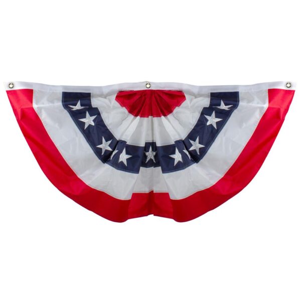 Northlight 48 in. x 24 in. Red White and Blue USA Pleated American Bunting Flag