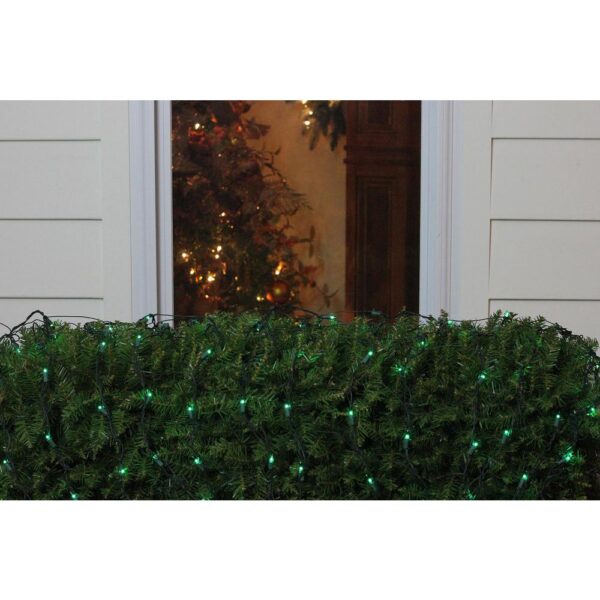 Northlight 4 ft. x 6 ft. Green Mini Net Style Christmas Lights with Green Wire