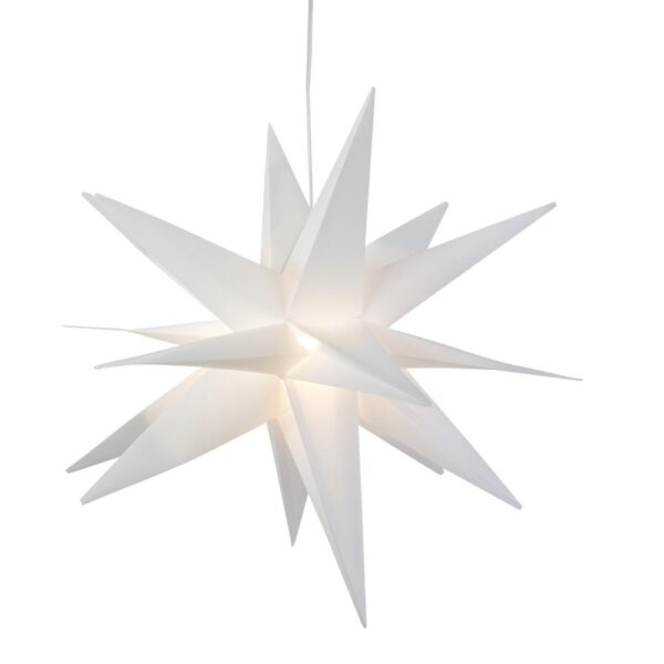 Northlight 22 in. White LED Lighted Foldable Moravian Star Hanging Christmas Decoration