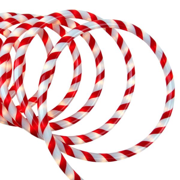 Northlight 18 ft. 108-Light Red and White Striped Candy Cane Incandescent Christmas Rope Light