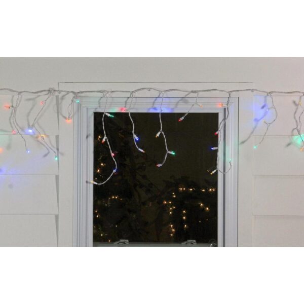 Northlight 6.75 ft. 100-Light Multi-Color LED Wide Angle Icicle Lights