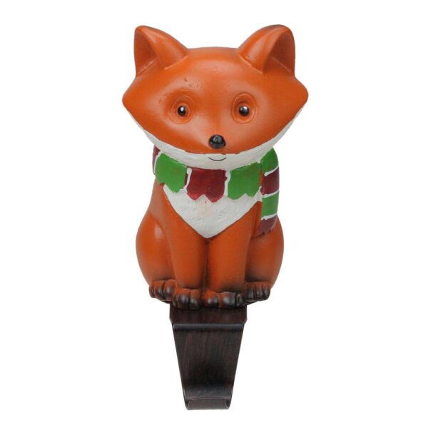Northlight 5.25 in. Fox Wearing a Scarf Christmas Stocking Holder