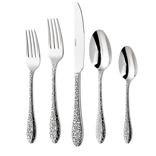Oneida Ivy Flourish 18/10 Stainless Steel Bouillon Spoons (Set of 12)