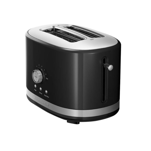 KitchenAid 2-Slice Onyx Black Wide Slot Toaster with Crumb Tray