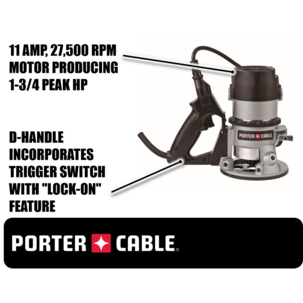 Porter-Cable 1-13/4 HP 27,500 RPM D-Handle Router