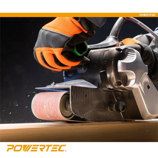POWERTEC 4 in. x 24 in. 60/80/120/180/240/400-Grits Aluminum Oxide Sanding Belt Assortment for Portable Belt Sander (12-Pack)