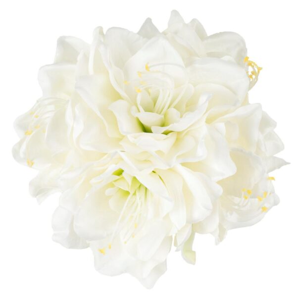 Pure Garden 8.5 in. Lily Floral Cream Arrangement