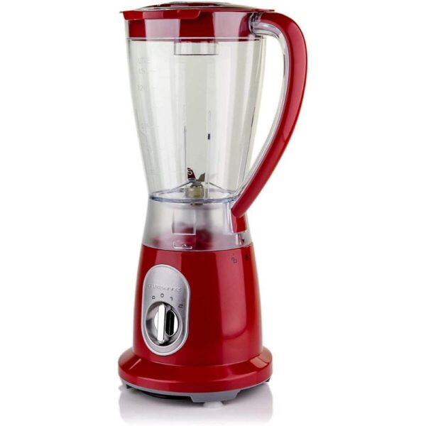 Ovente 2-Speed Professional Blender with Pulse Operation, 50 oz 400-Watts, Stainless Steel Blades, Red