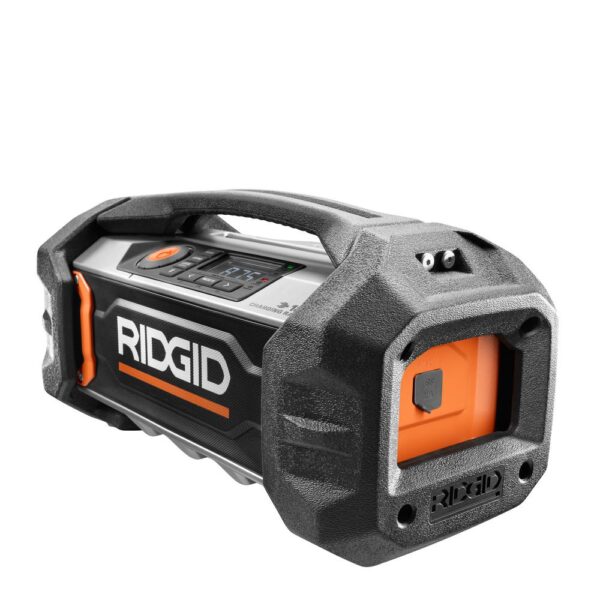 RIDGID 18-Volt Lithium-Ion Cordless Bluetooth Charging Radio (Tool Only)