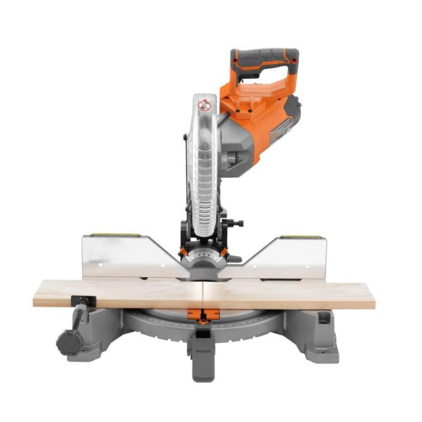 RIDGID 15 Amp 10 in. Dual Miter Saw with LED Cut Line Indicator and Professional Compact Miter Saw Stand