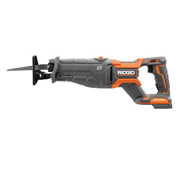 RIDGID 18-Volt OCTANE Lithium-Ion Cordless Brushless Reciprocating Saw (Tool-Only) with Reciprocating Saw Blade