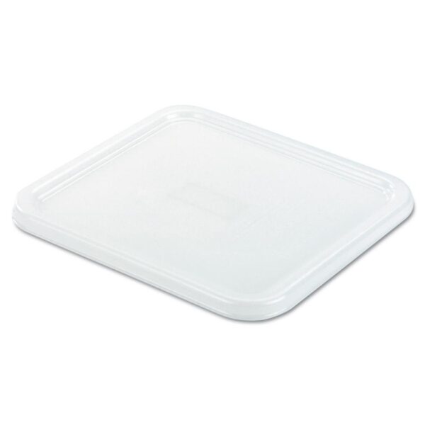 Rubbermaid Commercial Products SpaceSaver Square Container Lids, 8 4/5w x 8 3/4d, White