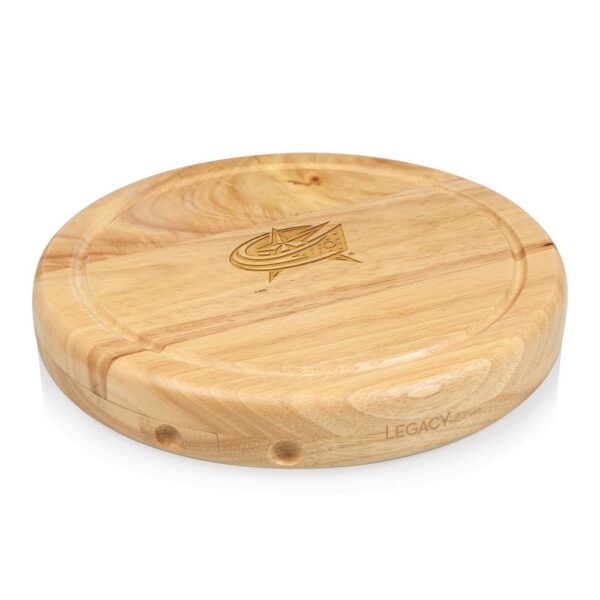Picnic Time Columbus Blue Jackets 10.20 in. Natural Wood Cheese Board and Tool Set