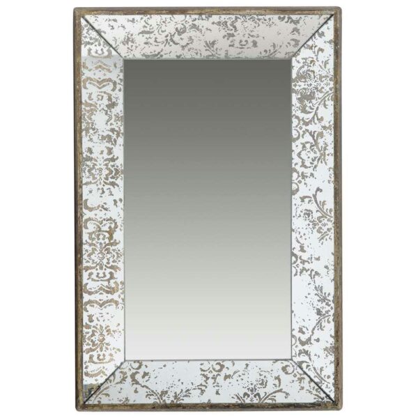A & B Home 24 in. x 15 in. Decorative Mirror Tray in Rustic Brown