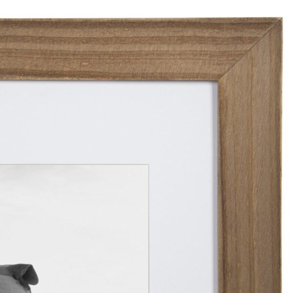 DesignOvation Museum 14 in. x 18 in. Matted to 11 in. x 14 in. Rustic Brown Picture Frame (Set of 2)