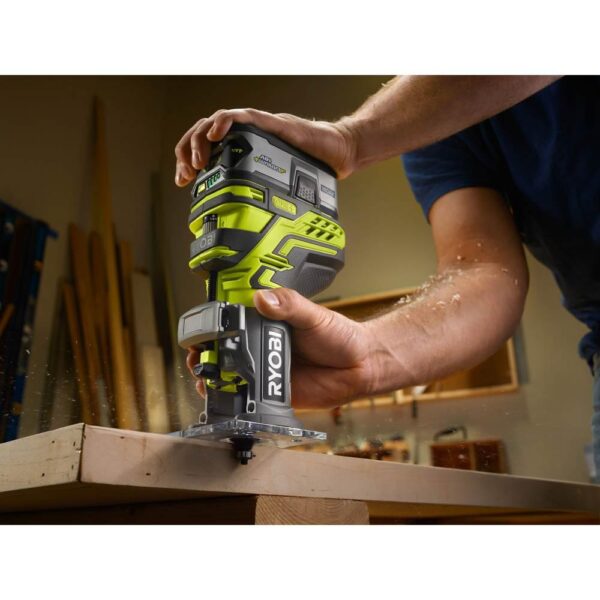 RYOBI 18-Volt ONE+ Cordless Fixed Base Trim Route with 1.5 Ah Compact Lithium-Ion Battery