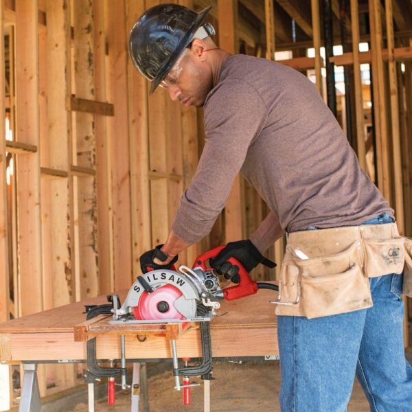 SKILSAW 15 Amp Corded Electric 7-1/4 in. Magnesium Worm Drive Circular Saw with 24-Tooth Carbide Tipped Diablo Blade