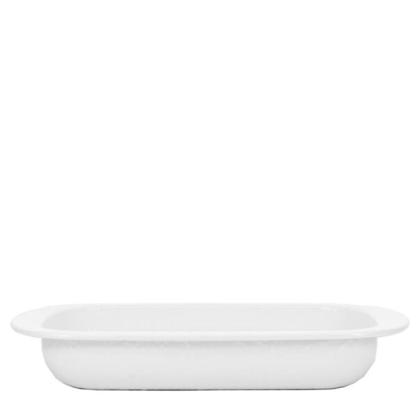 Golden Rabbit Solid White 4.5 qt. Enamelware Baking Pan