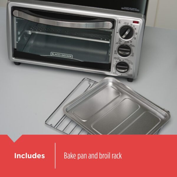 BLACK+DECKER 4-Slice Stainless Steel Toaster Oven