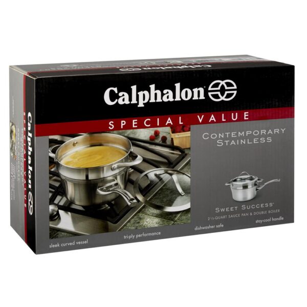 Calphalon Contemporary 3-Piece Stainless Steel Sauce Pan Set