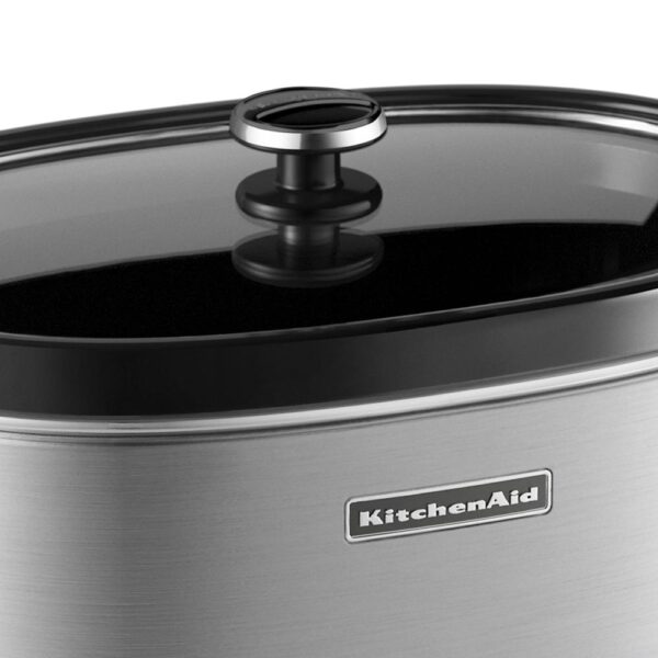 KitchenAid 6 Qt. Programmable Stainless Steel Slow Cooker with Built-In Timer and Temperature Settings