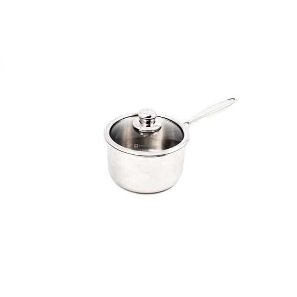 Swiss Diamond Premium Clad 3.7 qt. Stainless Steel Sauce Pan with Glass Lid