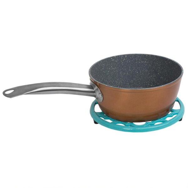 Home Basics Lattice Cast Iron Turquoise Trivet (Set of 2)