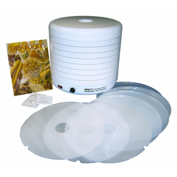 Nesco Gardenmaster 8-Tray White Expandable Food Dehydrator with Recipe Book