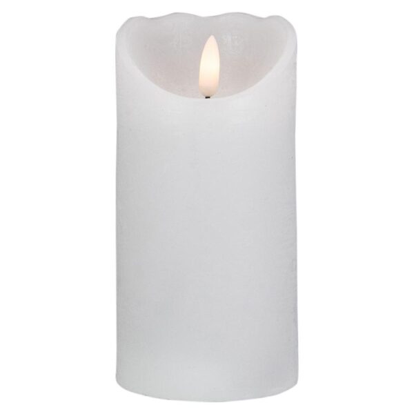Northlight 6 in. White Flameless Battery Operated Pillar Christmas Decor Candle