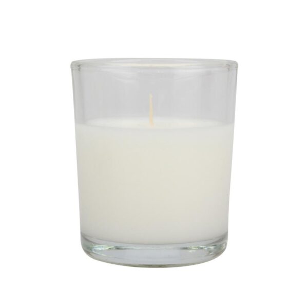 Stonebriar Collection White Unscented Filled Glass Votive Candles (Set of 48)