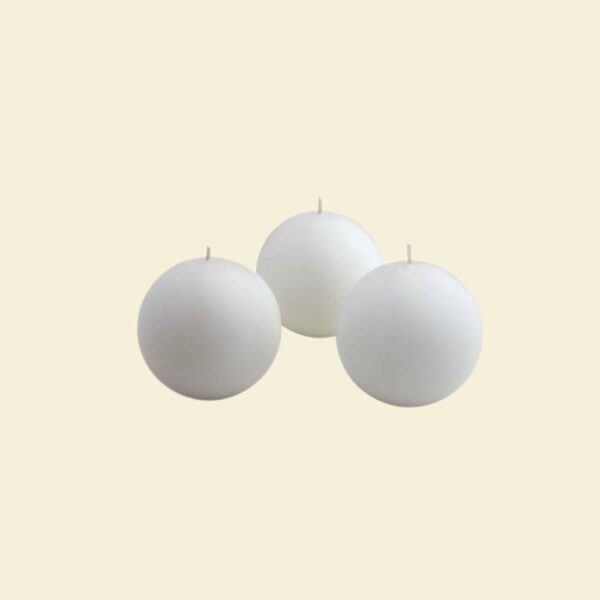 Zest Candle 3 in. White Citronella Ball Candles (6-Box)